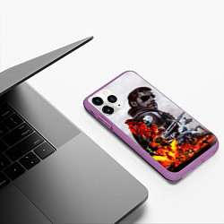 Чехол iPhone 11 Pro матовый Metal Gear, цвет: 3D-фиолетовый — фото 2