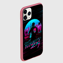 Чехол iPhone 11 Pro матовый Cyberpunk 2077 NIGHT CITY, цвет: 3D-малиновый — фото 2