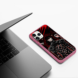 Чехол iPhone 11 Pro матовый Hellsing Хеллсинг, цвет: 3D-малиновый — фото 2