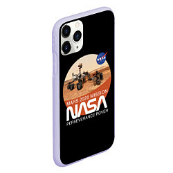 Чехол iPhone 11 Pro матовый NASA - Perseverance, цвет: 3D-светло-сиреневый — фото 2