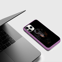Чехол iPhone 11 Pro матовый ТАКСА, цвет: 3D-фиолетовый — фото 2