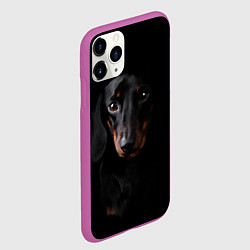 Чехол iPhone 11 Pro матовый ТАКСА, цвет: 3D-фиолетовый — фото 2
