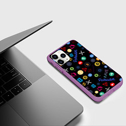 Чехол iPhone 11 Pro матовый ЛОГОТИПЫ КРИПТОВАЛЮТ Z, цвет: 3D-фиолетовый — фото 2