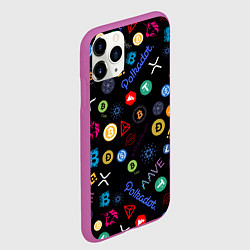Чехол iPhone 11 Pro матовый ЛОГОТИПЫ КРИПТОВАЛЮТ Z, цвет: 3D-фиолетовый — фото 2