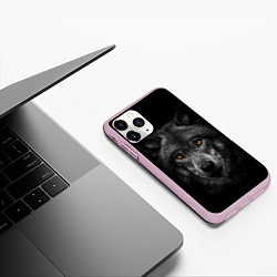 Чехол iPhone 11 Pro матовый Evil Wolf, цвет: 3D-розовый — фото 2