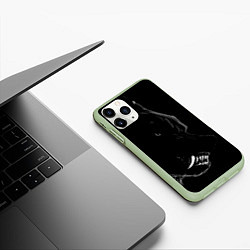 Чехол iPhone 11 Pro матовый Wolf, цвет: 3D-салатовый — фото 2