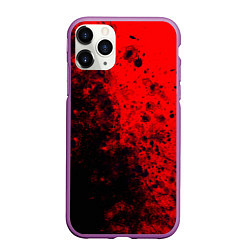 Чехол iPhone 11 Pro матовый Пятна Крови, цвет: 3D-фиолетовый