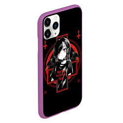 Чехол iPhone 11 Pro матовый SATANIC, цвет: 3D-фиолетовый — фото 2