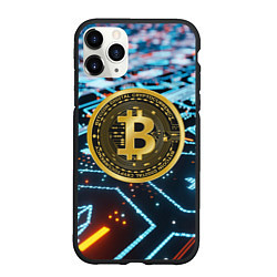 Чехол iPhone 11 Pro матовый БИТКОИН BITCOIN, цвет: 3D-черный