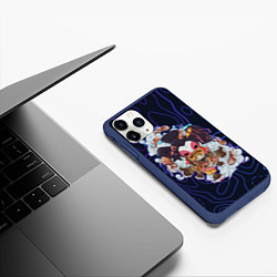 Чехол iPhone 11 Pro матовый Призрак в доспехах Cyberpunk, цвет: 3D-тёмно-синий — фото 2
