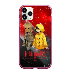 Чехол iPhone 11 Pro матовый Little Nightmares 2, цвет: 3D-малиновый