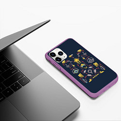 Чехол iPhone 11 Pro матовый Тинкер Dota 2, цвет: 3D-фиолетовый — фото 2