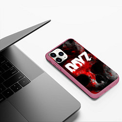 Чехол iPhone 11 Pro матовый DAYZ BLOOD ДЕЙЗИ КРОВЬ Z, цвет: 3D-малиновый — фото 2