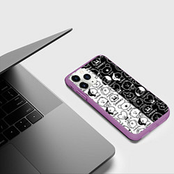 Чехол iPhone 11 Pro матовый BTS BT21, цвет: 3D-фиолетовый — фото 2