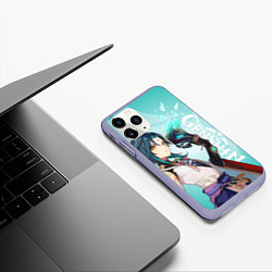 Чехол iPhone 11 Pro матовый GENSHIN IMPACT, СЯО, цвет: 3D-светло-сиреневый — фото 2