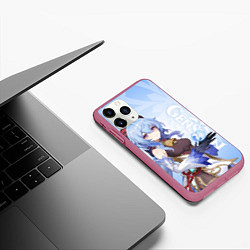 Чехол iPhone 11 Pro матовый GENSHIN IMPACT, ГАНЬ ЮЙ, цвет: 3D-малиновый — фото 2