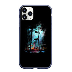 Чехол iPhone 11 Pro матовый Shark forest, цвет: 3D-серый