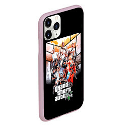 Чехол iPhone 11 Pro матовый Grand Theft Auto five, цвет: 3D-розовый — фото 2