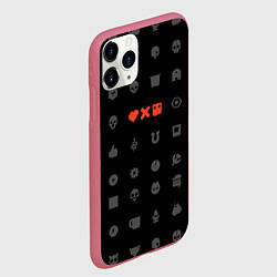Чехол iPhone 11 Pro матовый Любовь, смерть и роботы, цвет: 3D-малиновый — фото 2