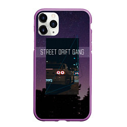 Чехол iPhone 11 Pro матовый Street Drift Gang Дрифт, цвет: 3D-фиолетовый