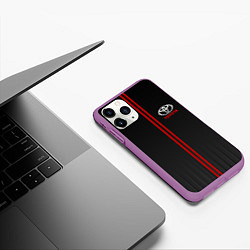 Чехол iPhone 11 Pro матовый TOYOTA PASSION FOR LIFE, цвет: 3D-фиолетовый — фото 2