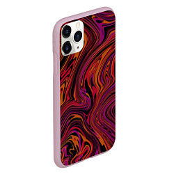 Чехол iPhone 11 Pro матовый Purple abstract, цвет: 3D-розовый — фото 2