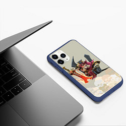 Чехол iPhone 11 Pro матовый Король Dota 2, цвет: 3D-тёмно-синий — фото 2