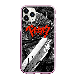 Чехол iPhone 11 Pro матовый BERSERK БЕРСЕРК, цвет: 3D-розовый