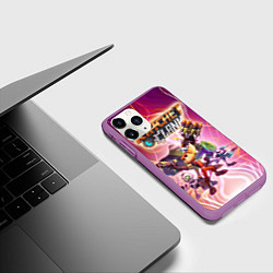 Чехол iPhone 11 Pro матовый Рэтчет и Кланr, цвет: 3D-фиолетовый — фото 2
