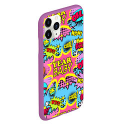 Чехол iPhone 11 Pro матовый Year baby Pop art print, цвет: 3D-фиолетовый — фото 2