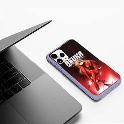 Чехол iPhone 11 Pro матовый Asuka Eva-02, цвет: 3D-светло-сиреневый — фото 2