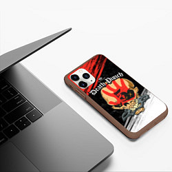 Чехол iPhone 11 Pro матовый Five Finger Death Punch 7, цвет: 3D-коричневый — фото 2