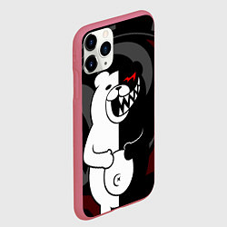 Чехол iPhone 11 Pro матовый MONOKUMA МОНОКУМА DANGANRO, цвет: 3D-малиновый — фото 2