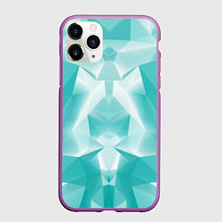 Чехол iPhone 11 Pro матовый Геометрическая Абстракция, цвет: 3D-фиолетовый