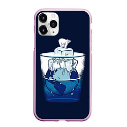 Чехол iPhone 11 Pro матовый Polar Ice Bear, цвет: 3D-розовый