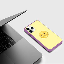 Чехол iPhone 11 Pro матовый Светлая луна, цвет: 3D-фиолетовый — фото 2
