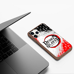 Чехол iPhone 11 Pro матовый КЛИНОК, РАССЕКАЮЩИЙ ДЕМОНОВ, цвет: 3D-коричневый — фото 2