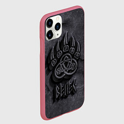 Чехол iPhone 11 Pro матовый Печать Велеса, цвет: 3D-малиновый — фото 2