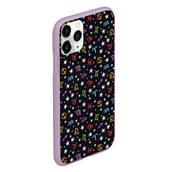 Чехол iPhone 11 Pro матовый Знаки Зодиака, цвет: 3D-сиреневый — фото 2