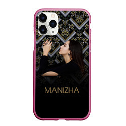 Чехол iPhone 11 Pro матовый Манижа Manizha, цвет: 3D-малиновый