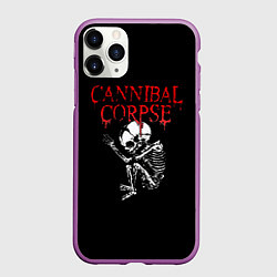 Чехол iPhone 11 Pro матовый Cannibal Corpse 1, цвет: 3D-фиолетовый