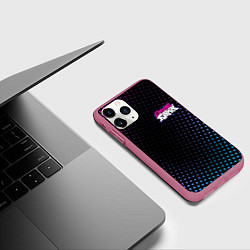 Чехол iPhone 11 Pro матовый Friday Night Funkin, цвет: 3D-малиновый — фото 2