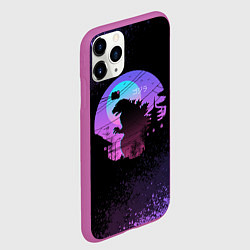 Чехол iPhone 11 Pro матовый GODZILLA ГОДЗИЛЛА, цвет: 3D-фиолетовый — фото 2