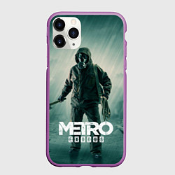 Чехол iPhone 11 Pro матовый Metro Exodus, цвет: 3D-фиолетовый