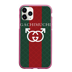 Чехол iPhone 11 Pro матовый GACHI GUCCI, цвет: 3D-малиновый