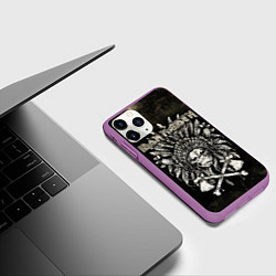 Чехол iPhone 11 Pro матовый IRON MADEN, цвет: 3D-фиолетовый — фото 2