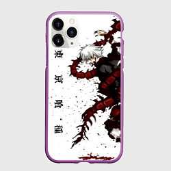 Чехол iPhone 11 Pro матовый Какуджа Токийский гуль, цвет: 3D-фиолетовый