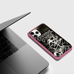 Чехол iPhone 11 Pro матовый Cannibal Corpse, цвет: 3D-малиновый — фото 2