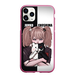 Чехол iPhone 11 Pro матовый MONOKUMA JUNKO, цвет: 3D-малиновый