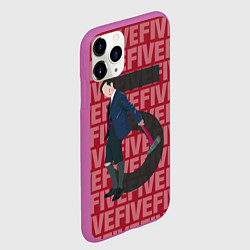 Чехол iPhone 11 Pro матовый FIVE FIVE FIVE, цвет: 3D-фиолетовый — фото 2